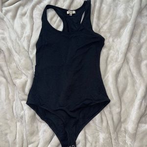 black racer back bodysuit, lightweight, tj max, size medium